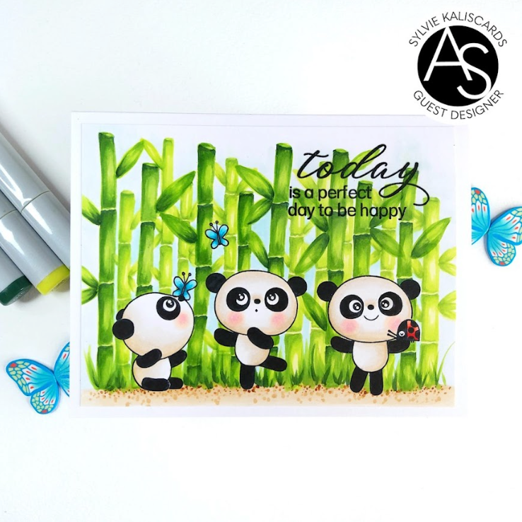 Alex Syberia Designs - Clear Photopolymer Stamps - Cheerful Panda Moments