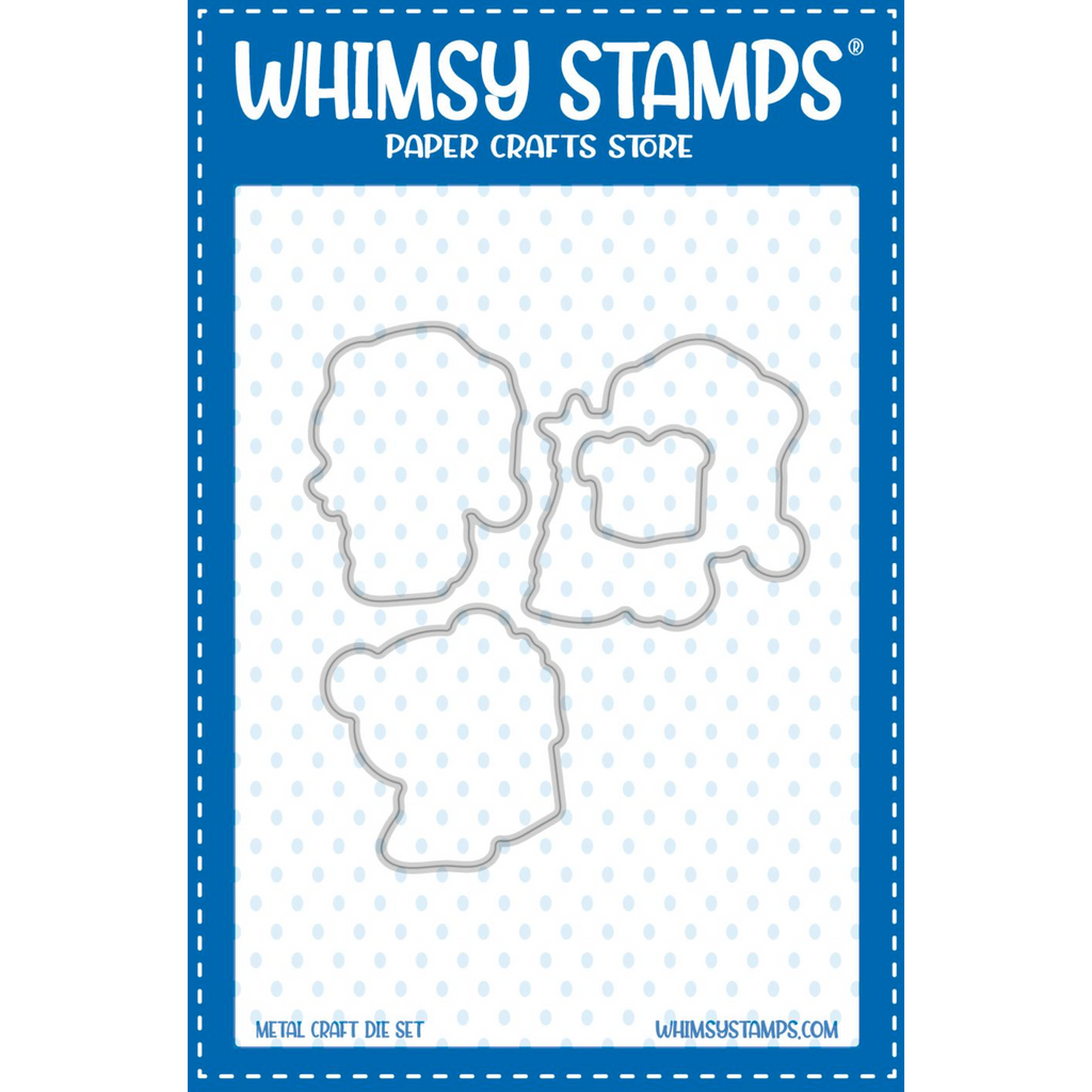 Whimsy Stamps Teddy Bear Christmas Eve Outline Dies wsd220