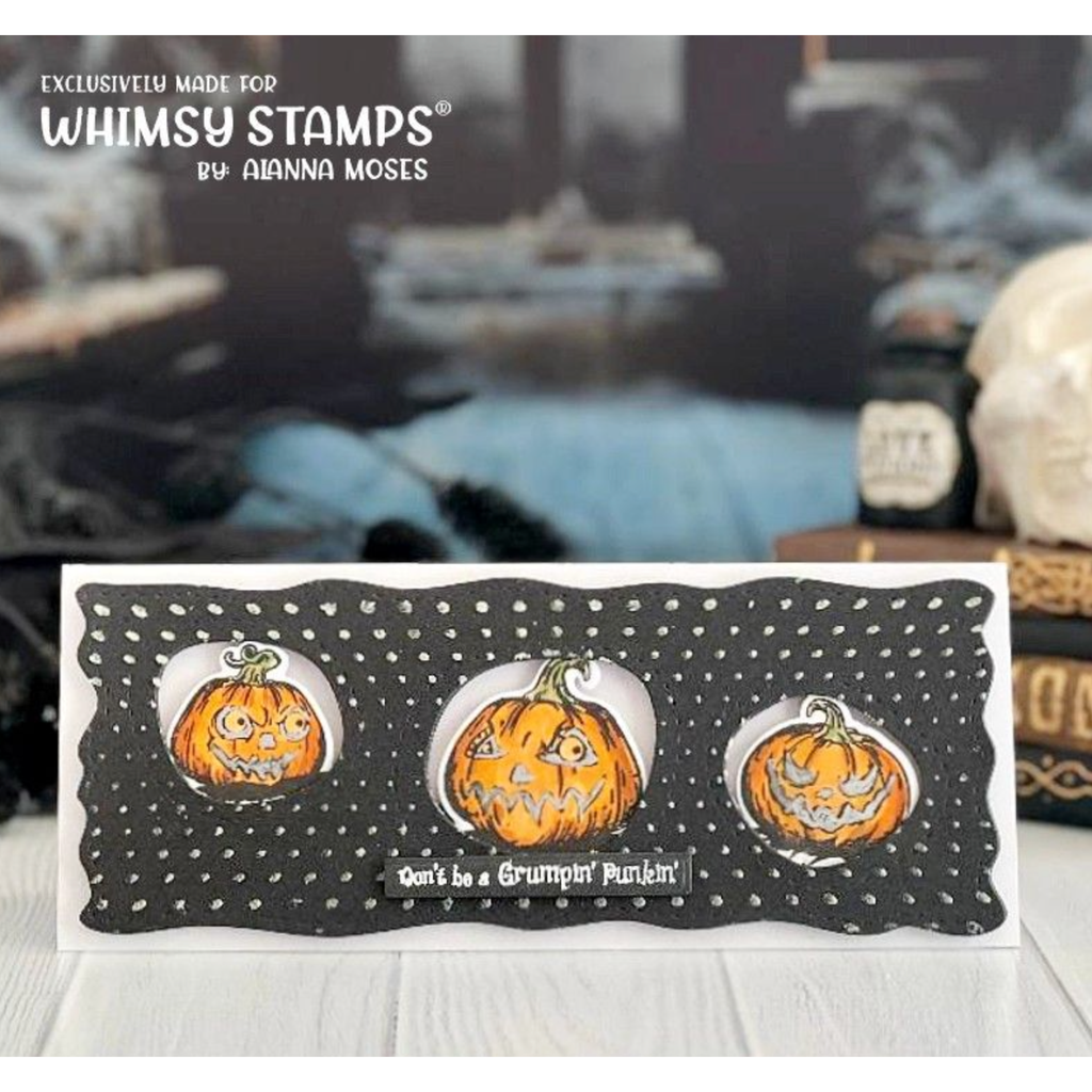 Whimsy Stamps Grumpin Punkins Outline Dies wsd218 grumpy pumpkins