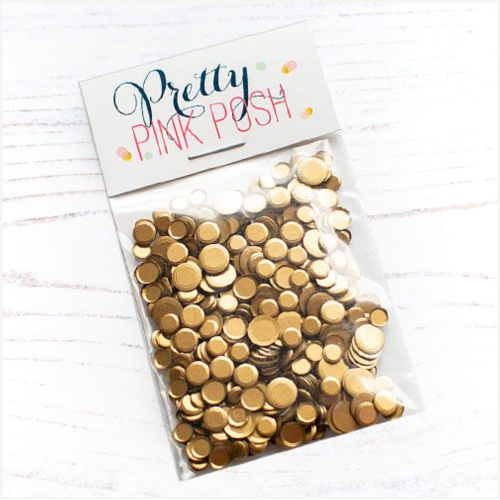 Pretty Pink Posh Matt Gold Confetti Mix