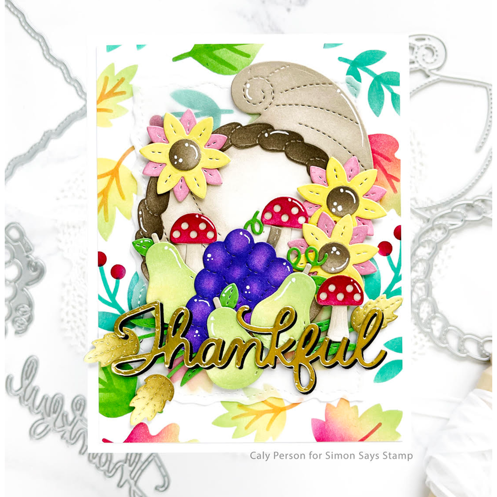 Pretty Pink Posh Fall Cornucopia Dies thankful | color-code:ALT01