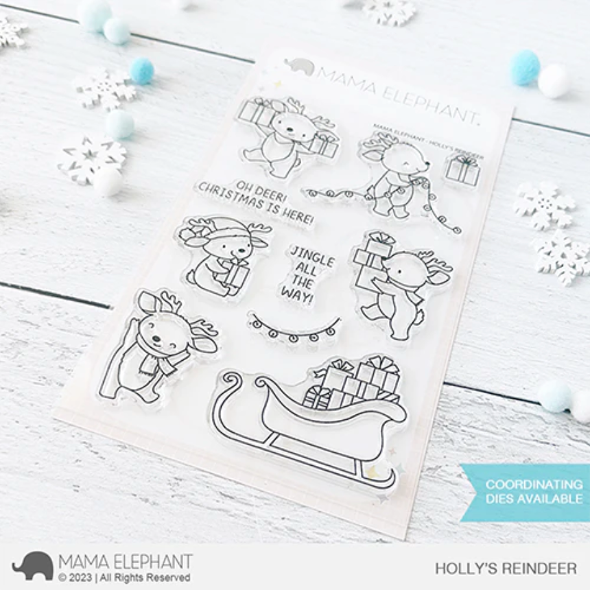 Mama Elephant Clear Stamps Holly's Reindeer