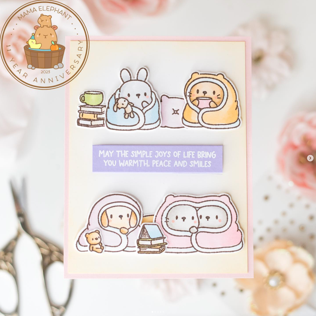 Mama Elephant Clear Stamps Keep Cozy simple joys