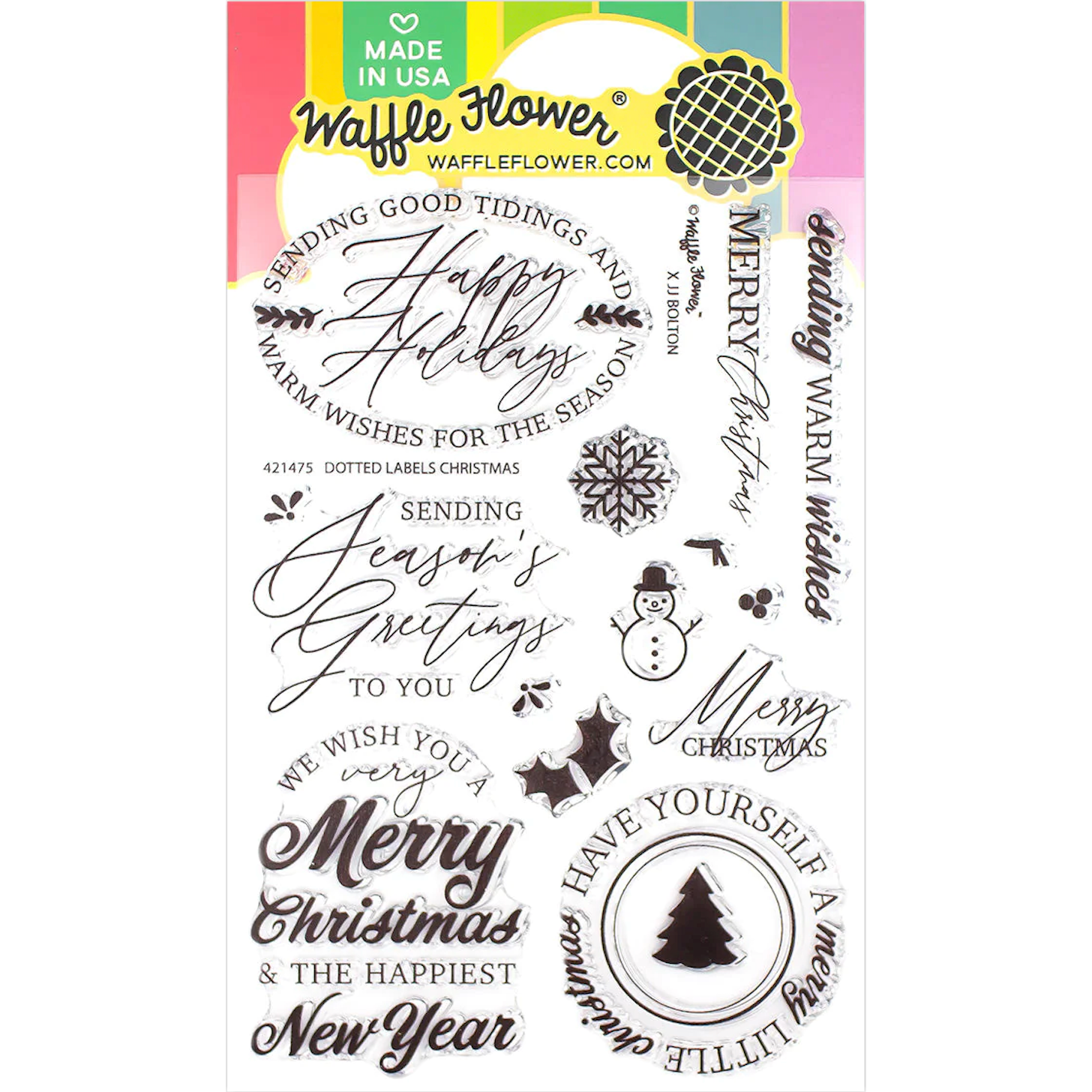 Waffle Flower Wonderful Christmas Clear Stamps 420733