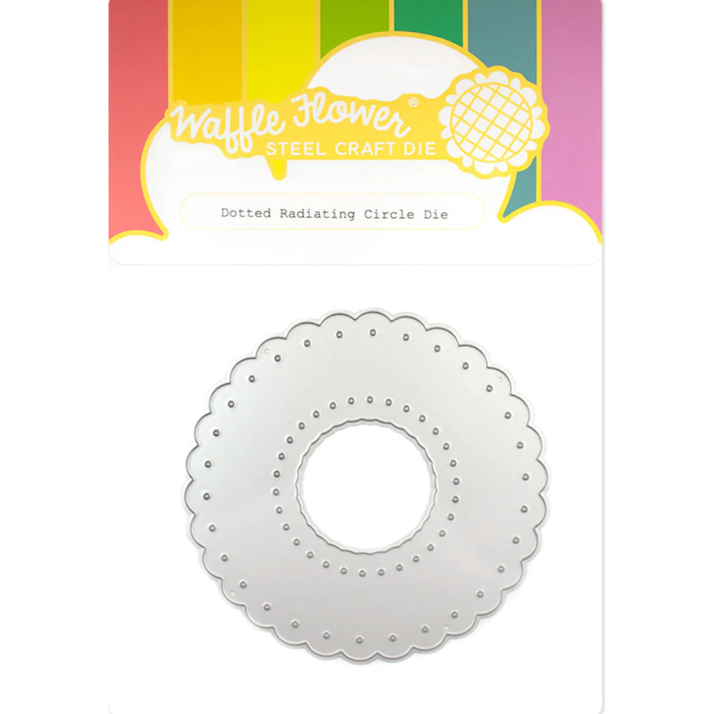 Waffle Flower Dotted Radiating Circle Die 421440