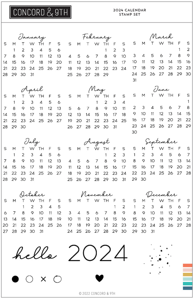 Through The Year: Calendar Stamp Set - Echo Park Paper Co.