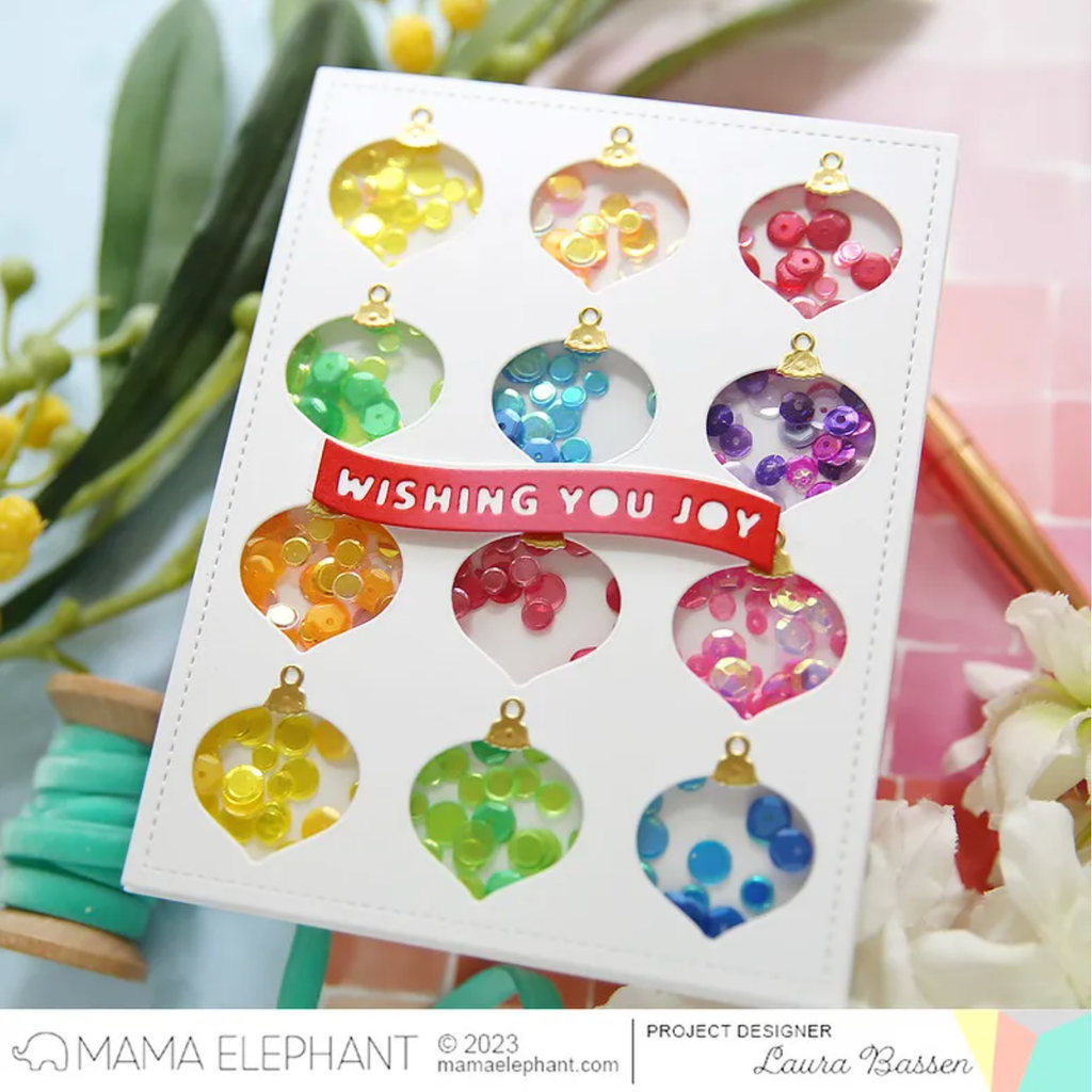 Mama Elephant Banner Greetings Creative Cuts Steel Dies ornament shaker card | color-code:ALT01