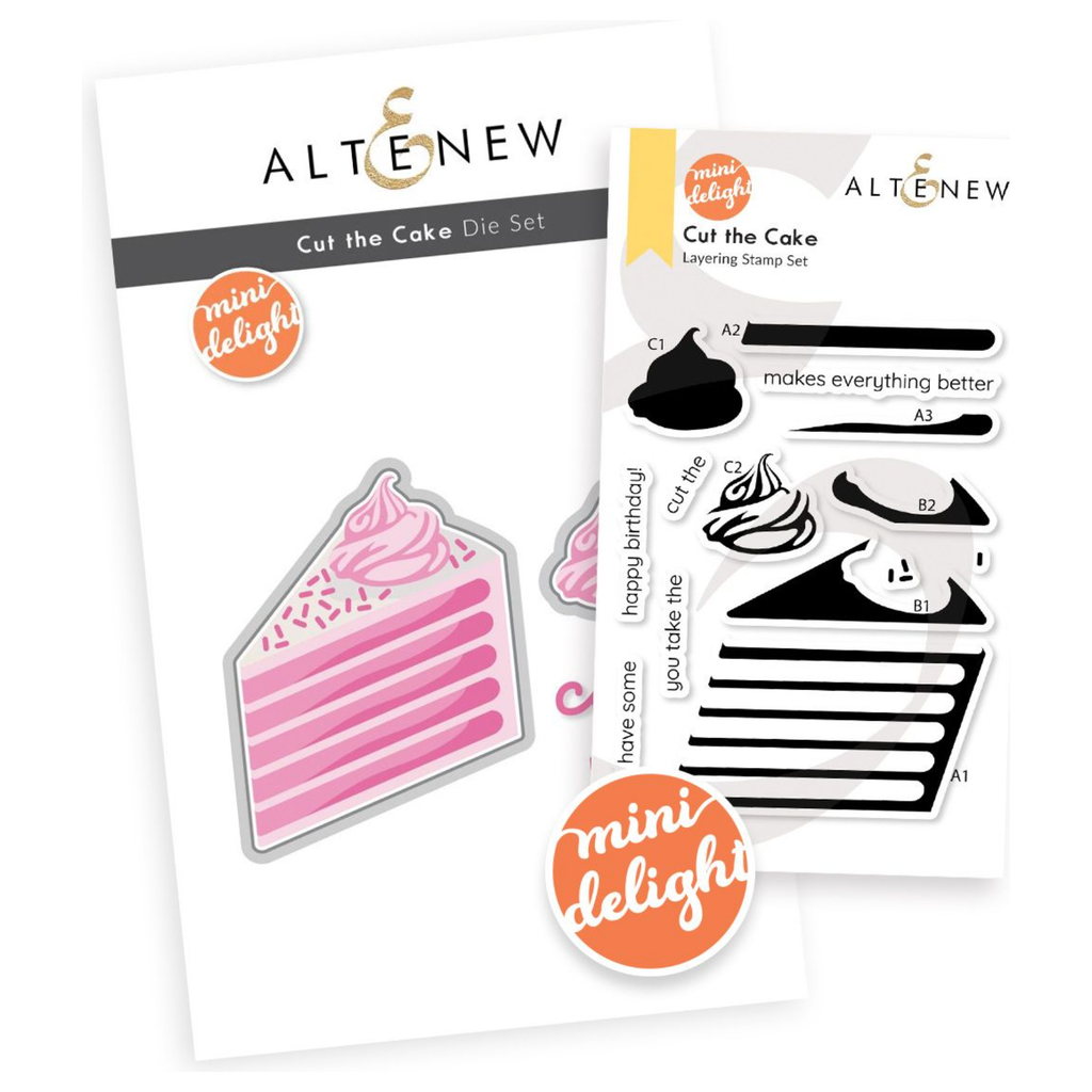 Altenew Mini Delight Cut the Cake Stamp and Die Set alt8192bn