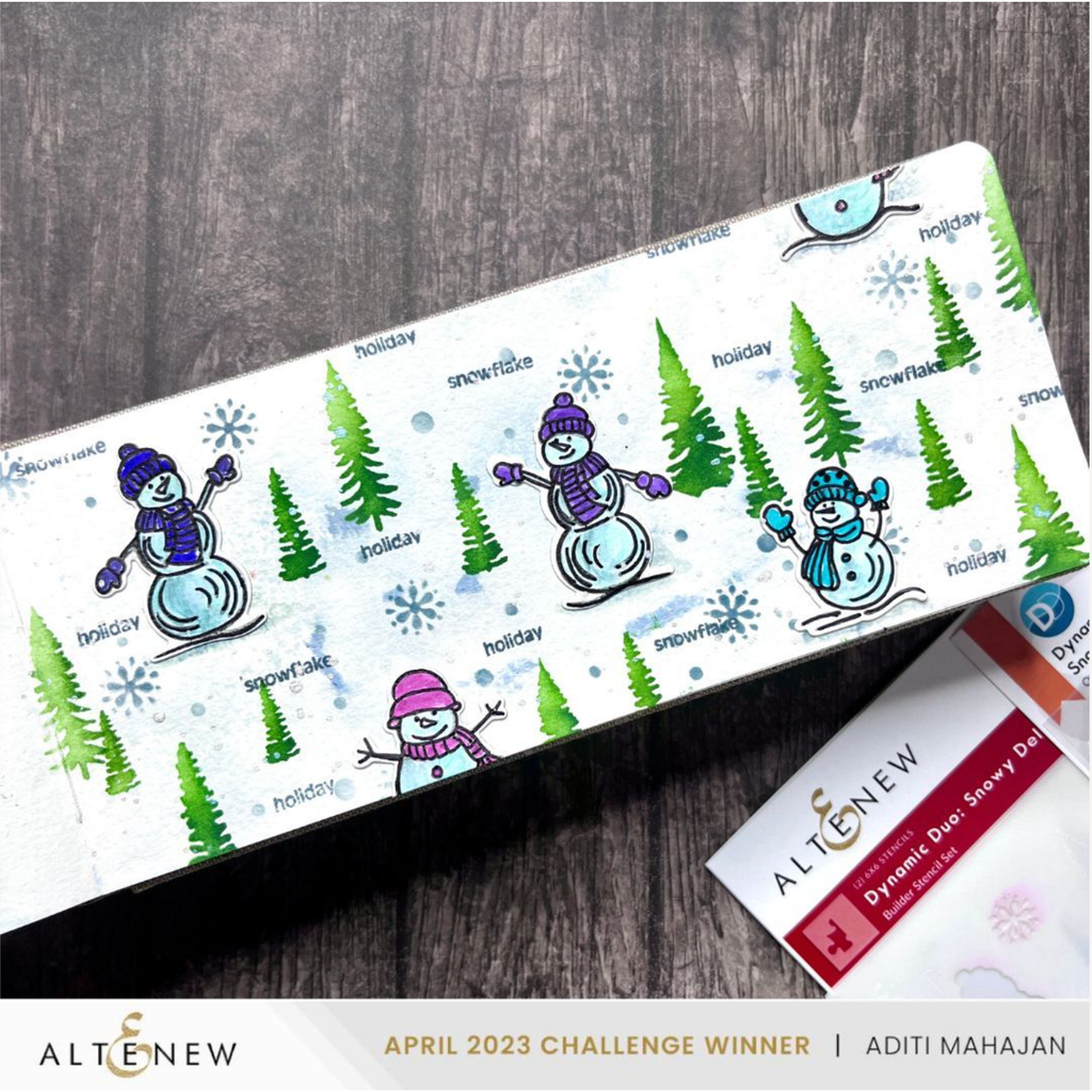 Altenew Dynamic Duo Snowy Delight Add-On Dies alt8195 cute snowmen