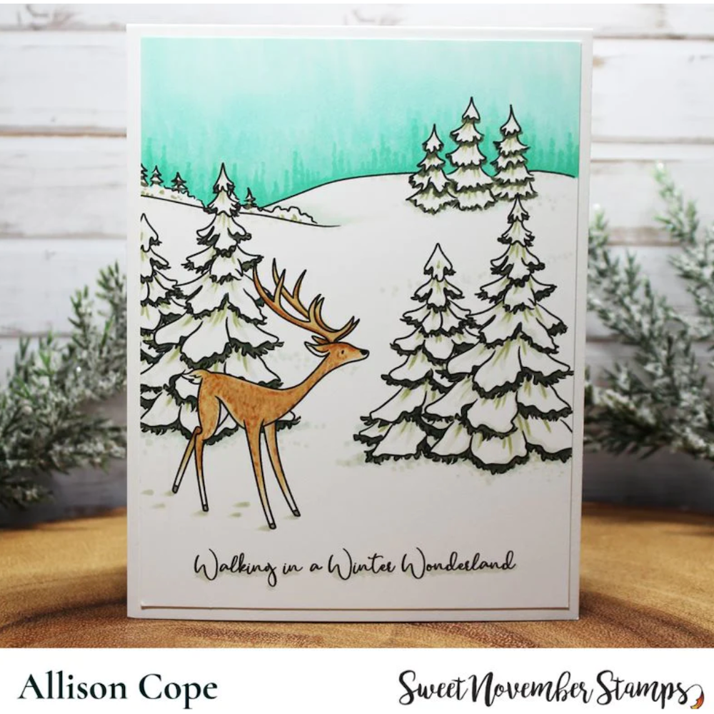 Sweet November Stamps Elegant Reindeer Clear Stamp Set sns-xm-er-22 Allison