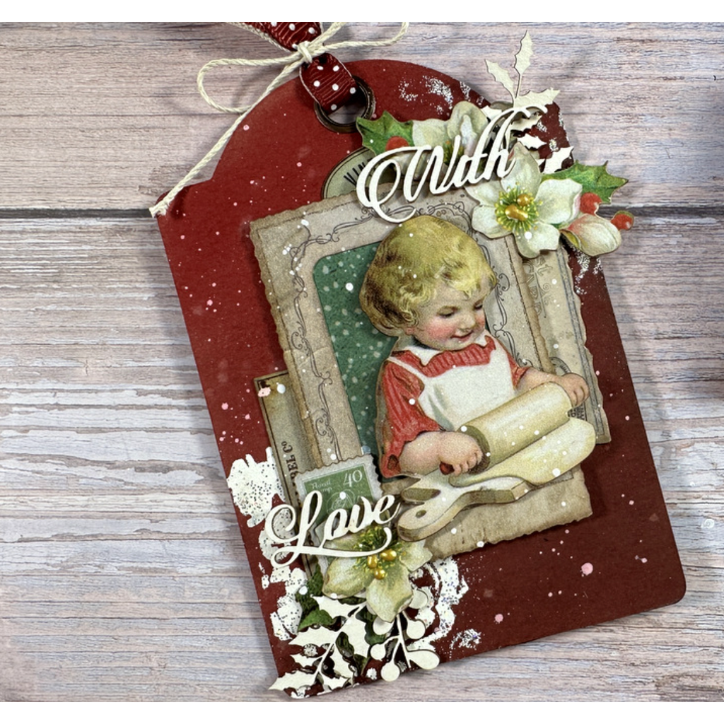 Stamperia Create Happiness Christmas Letters Ephemera tag card | color-code:ALT03