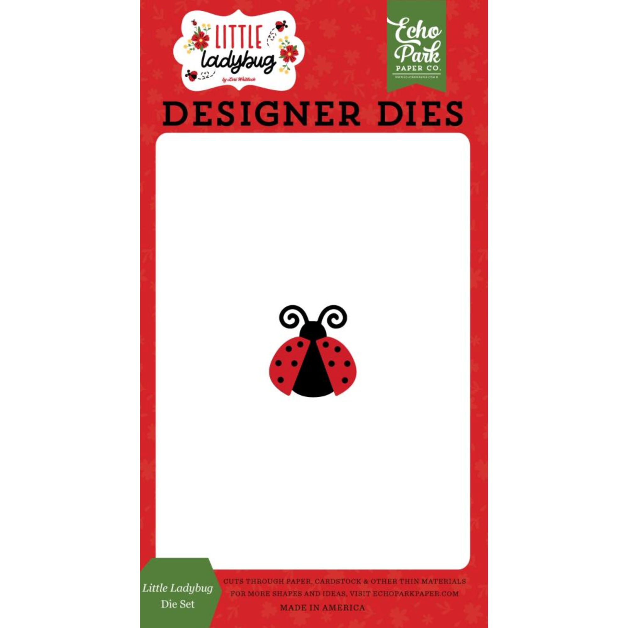 WOODEN BOOKMARK WITH LADYBUG