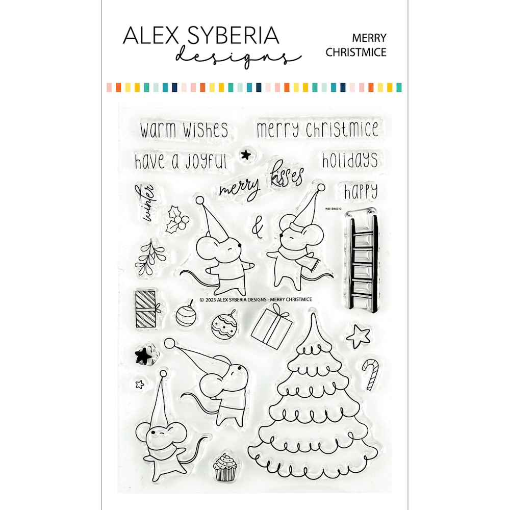 Alex Syberia Designs Merry Christmice Clear Stamp Set asd-sta-133