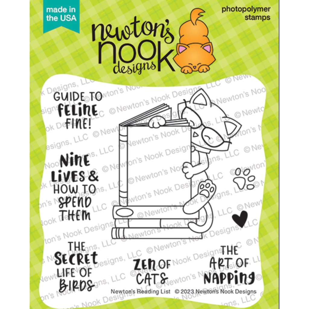 Newton's Nook Designs Newton's Reading List Clear Stamps nn2311s01