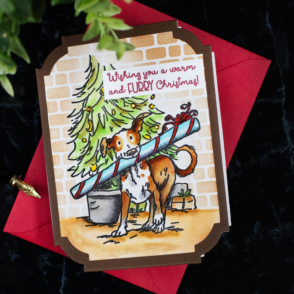 Colorado Craft Company Anita Jeram Furry Christmas Clear Stamps aj934 Presents | color-code:ALT01