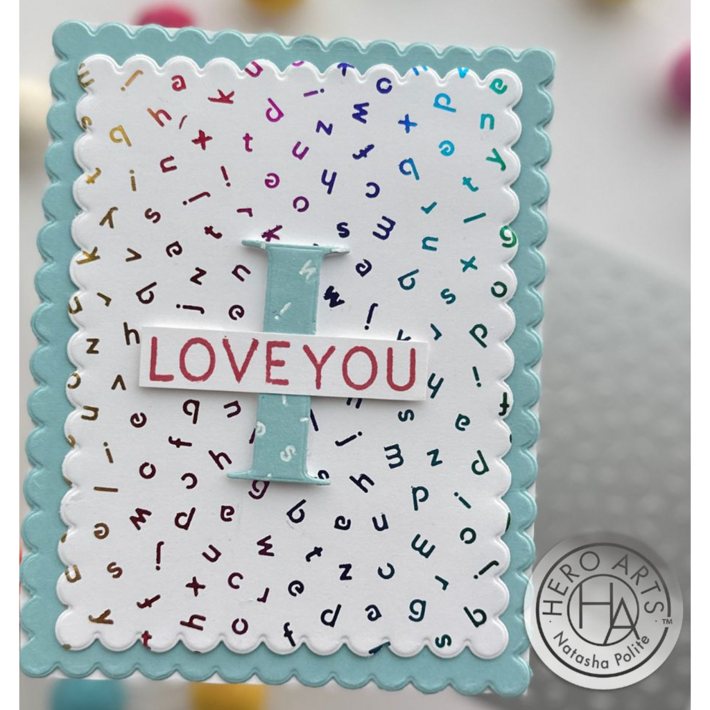 Hero Arts Fancy Cuts Die Alphabet Embossing Plate df171 i love you