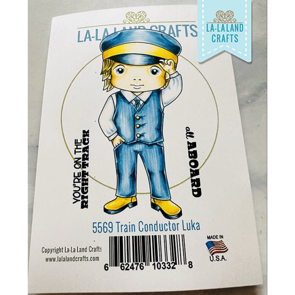 La-La Land Crafts Cling Stamp Train Conductor Luka 5569