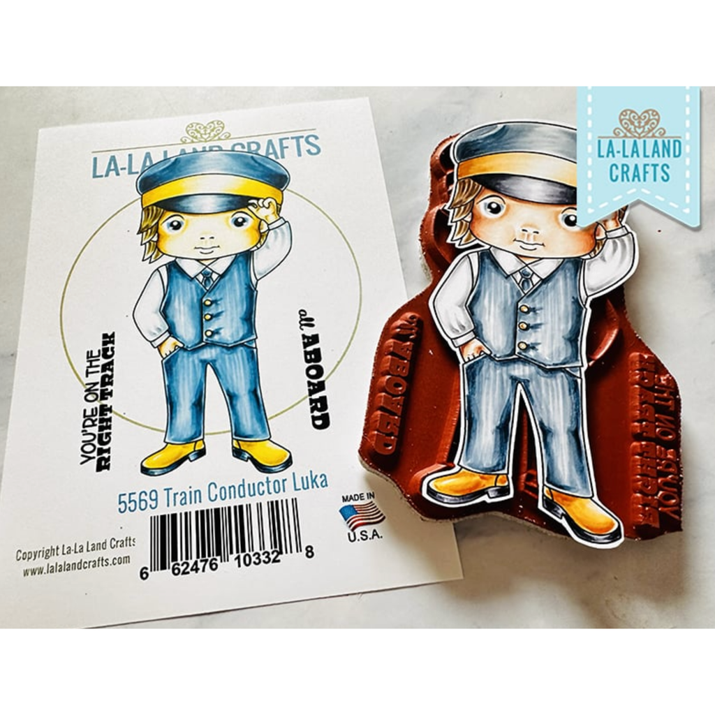 La-La Land Crafts Cling Stamp Train Conductor Luka 5569 product image