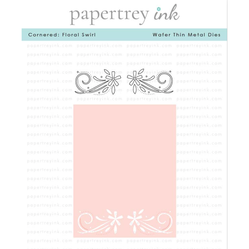 Papertrey Ink Cornered Floral Swirl Dies pti-0744