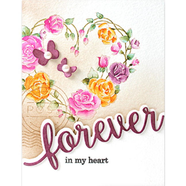 Penny Black Clear Stamps Tender Roses 31-023 forever