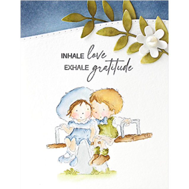 Penny Black Clear Stamps Growing Love 31-033 seesaw