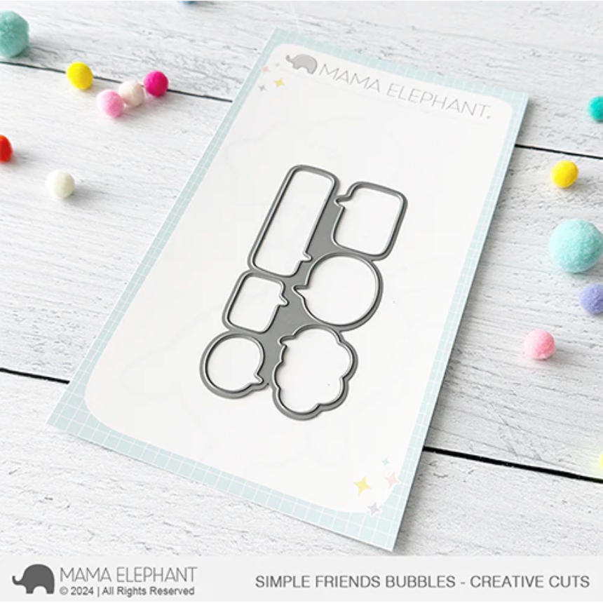 Mama Elephant Simple Friends Bubbles Creative Cuts Steel Dies