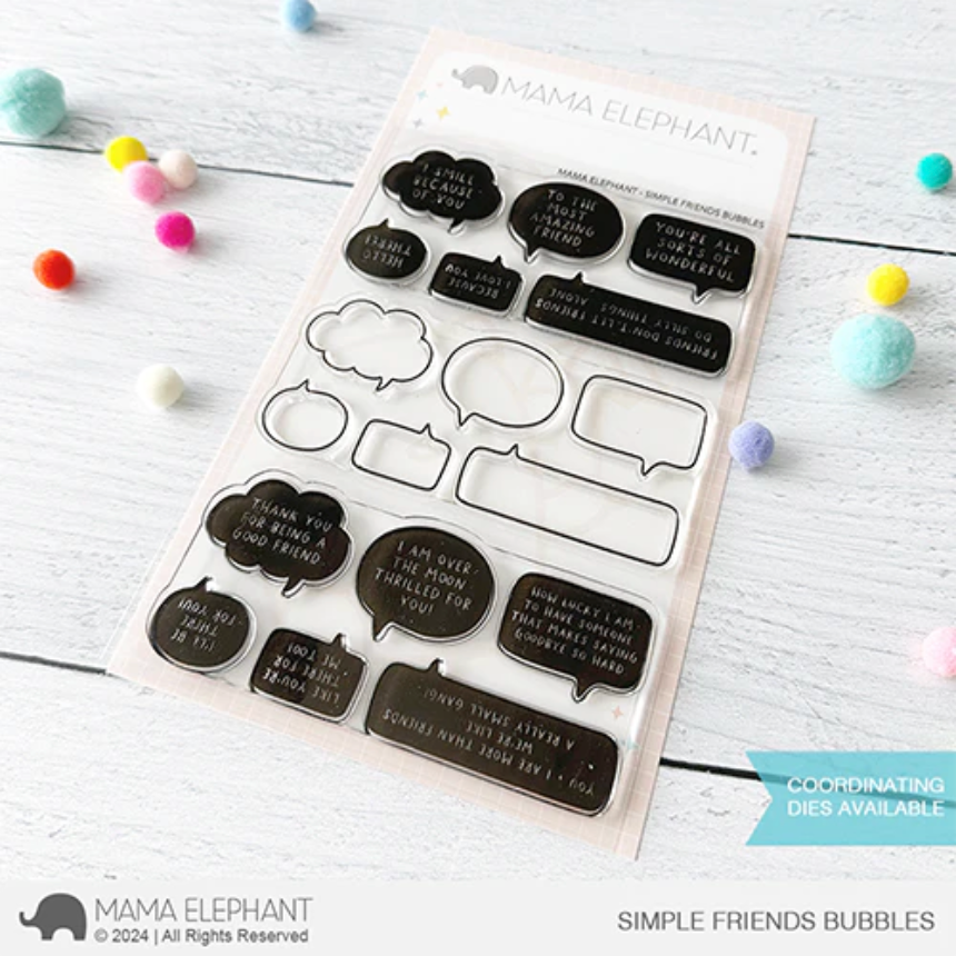 Mama Elephant Clear Stamps Simple Friends Bubbles