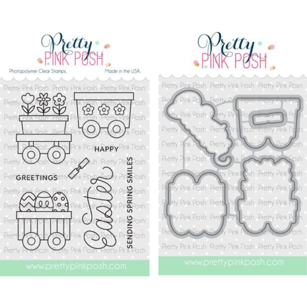 Pretty Pink Posh Easter Train Clear Stamp and Die Set