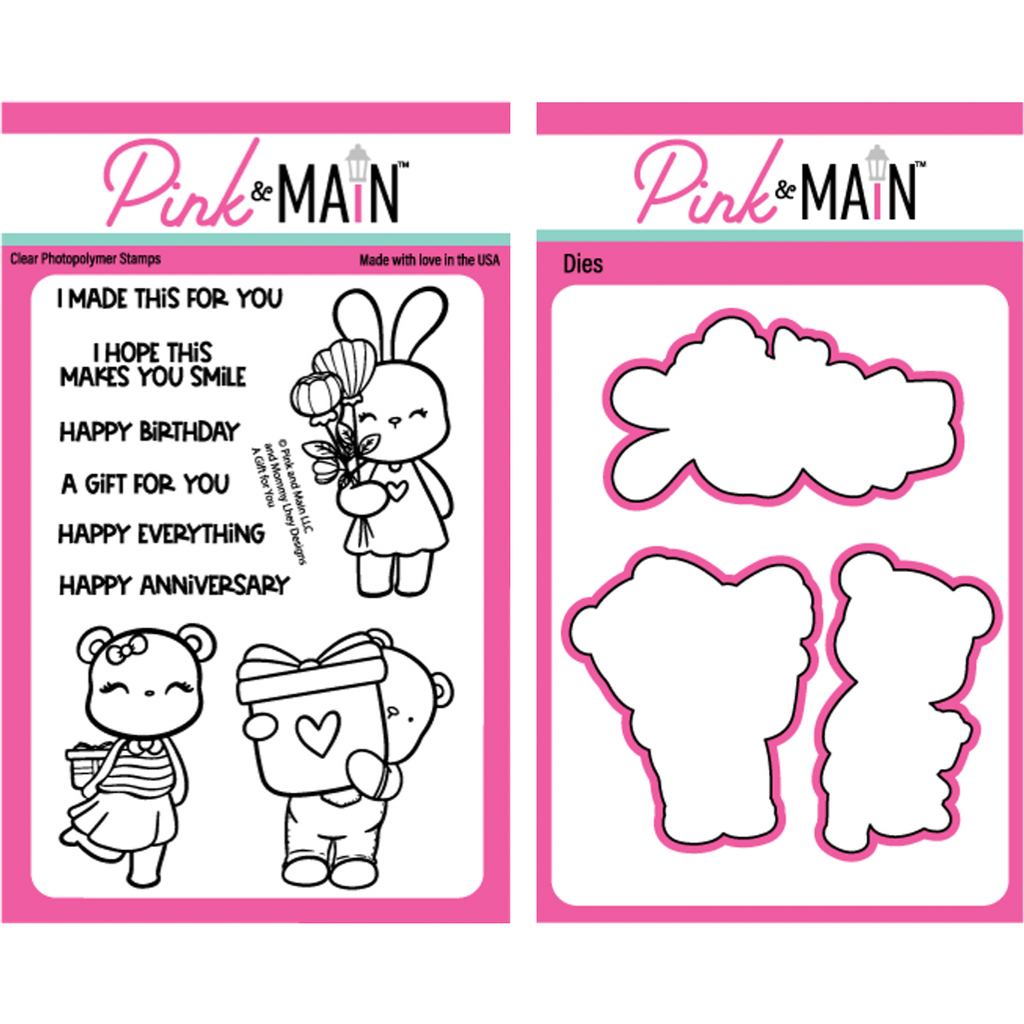 Pink and Main A Gift For You Clear Stamp and Die Set