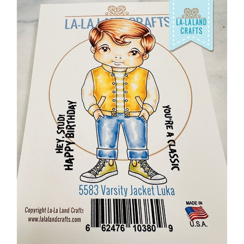 La-La Land Crafts Varsity Jacket Luka Cling Stamp 5583