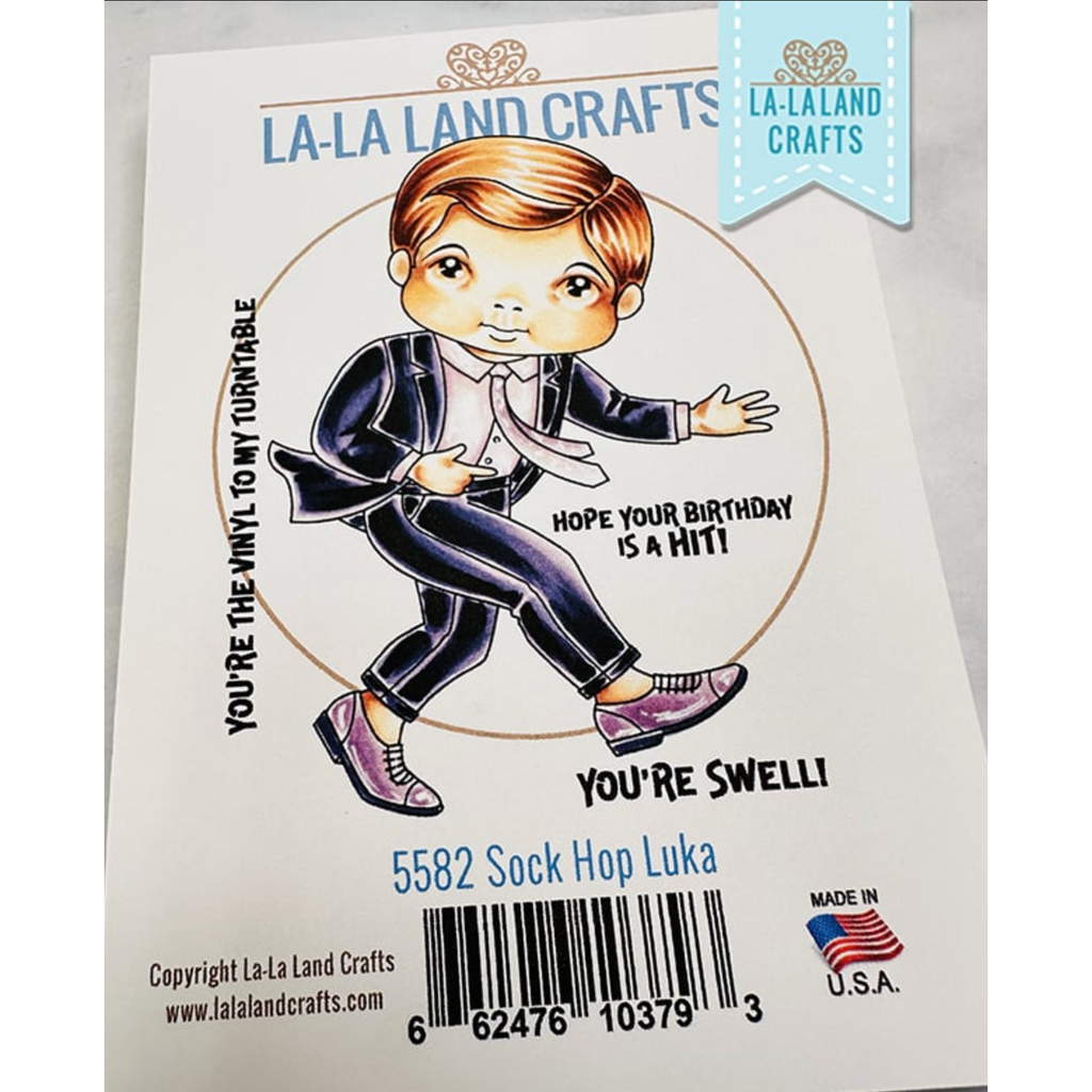 La-La Land Crafts Sock Hop Luka Cling Stamp 5582