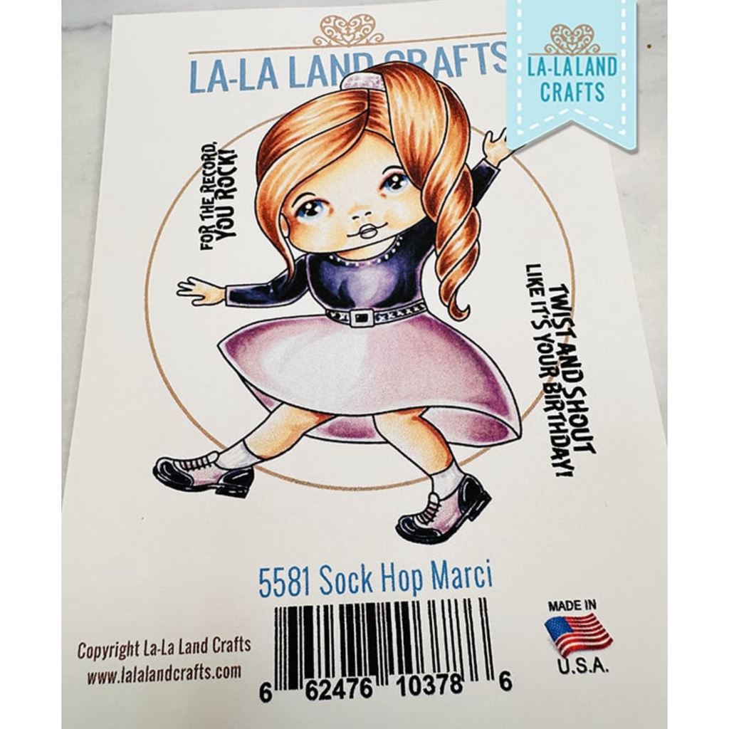 La-La Land Crafts Sock Hop Marci Cling Stamp 5581