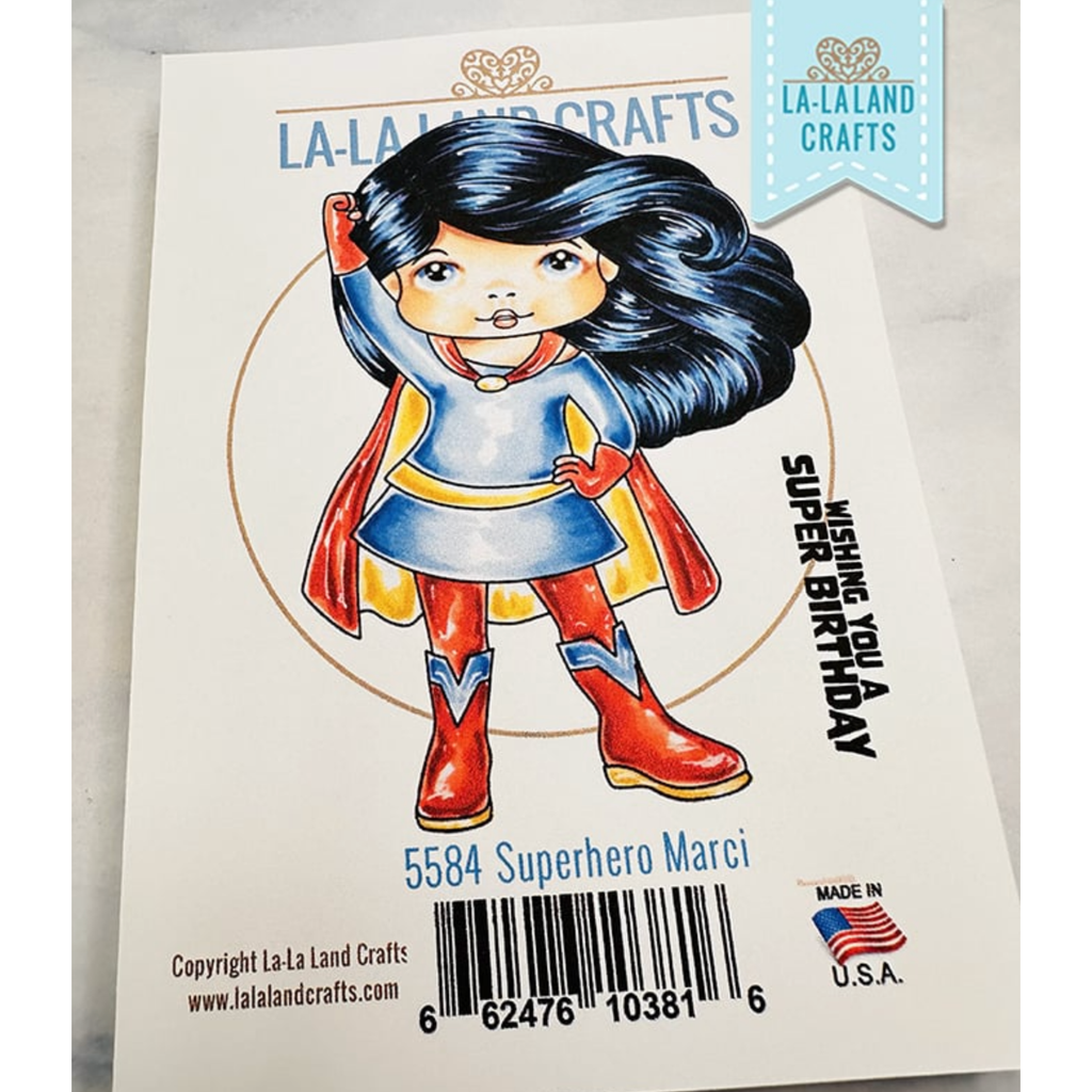 La-La Land Crafts Superhero Marci Cling Stamp 5584