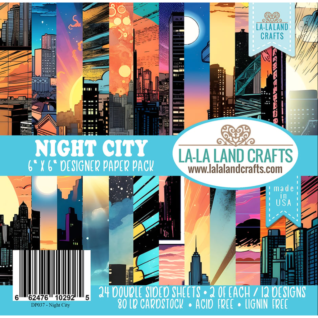 La-La Land Crafts Night City Paper Pack 6x6 inch Paper Pack dp037