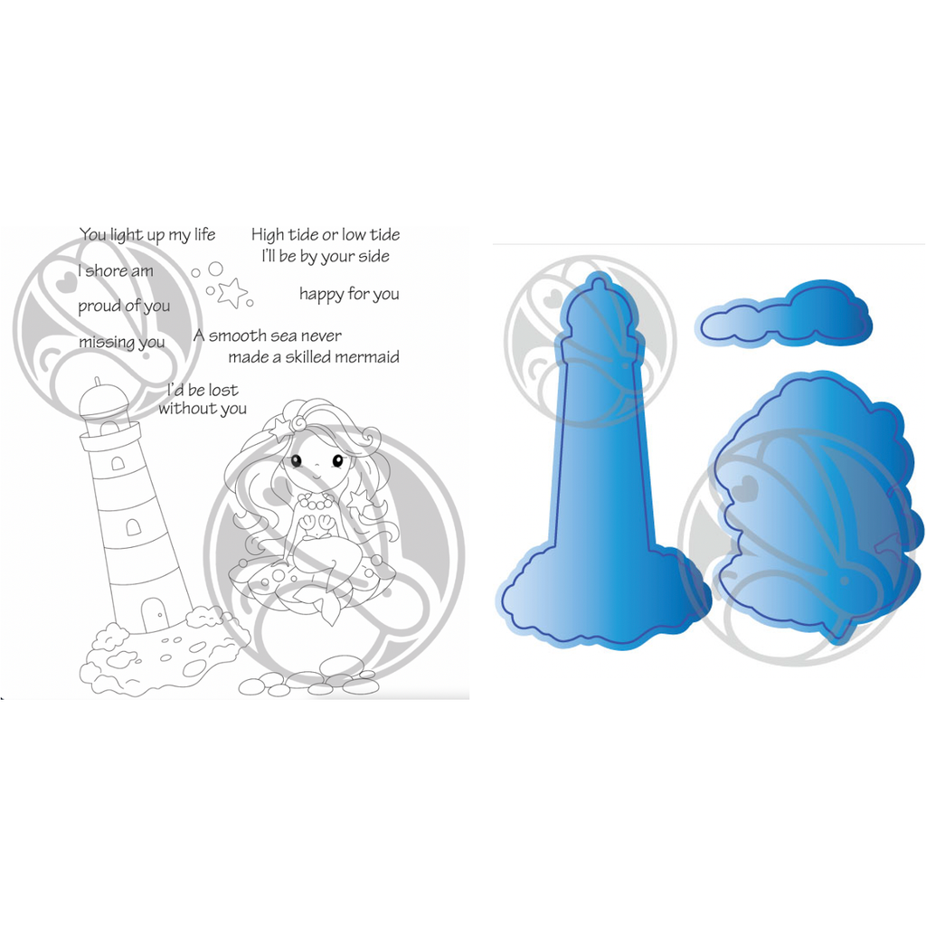 The Rabbit Hole Designs High Tide Clear Stamp and Die Set