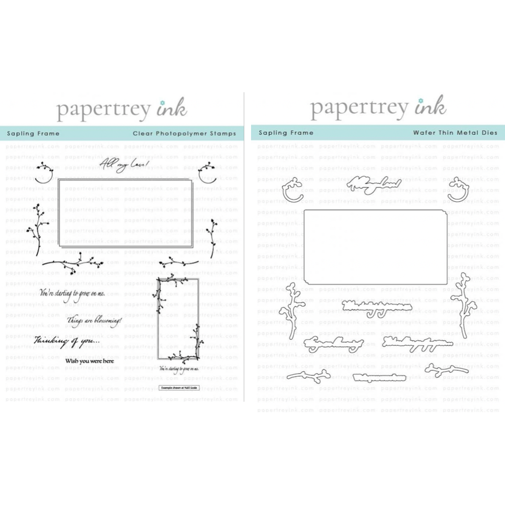 Papertrey Ink Sapling Frame Clear Stamp and Die Set