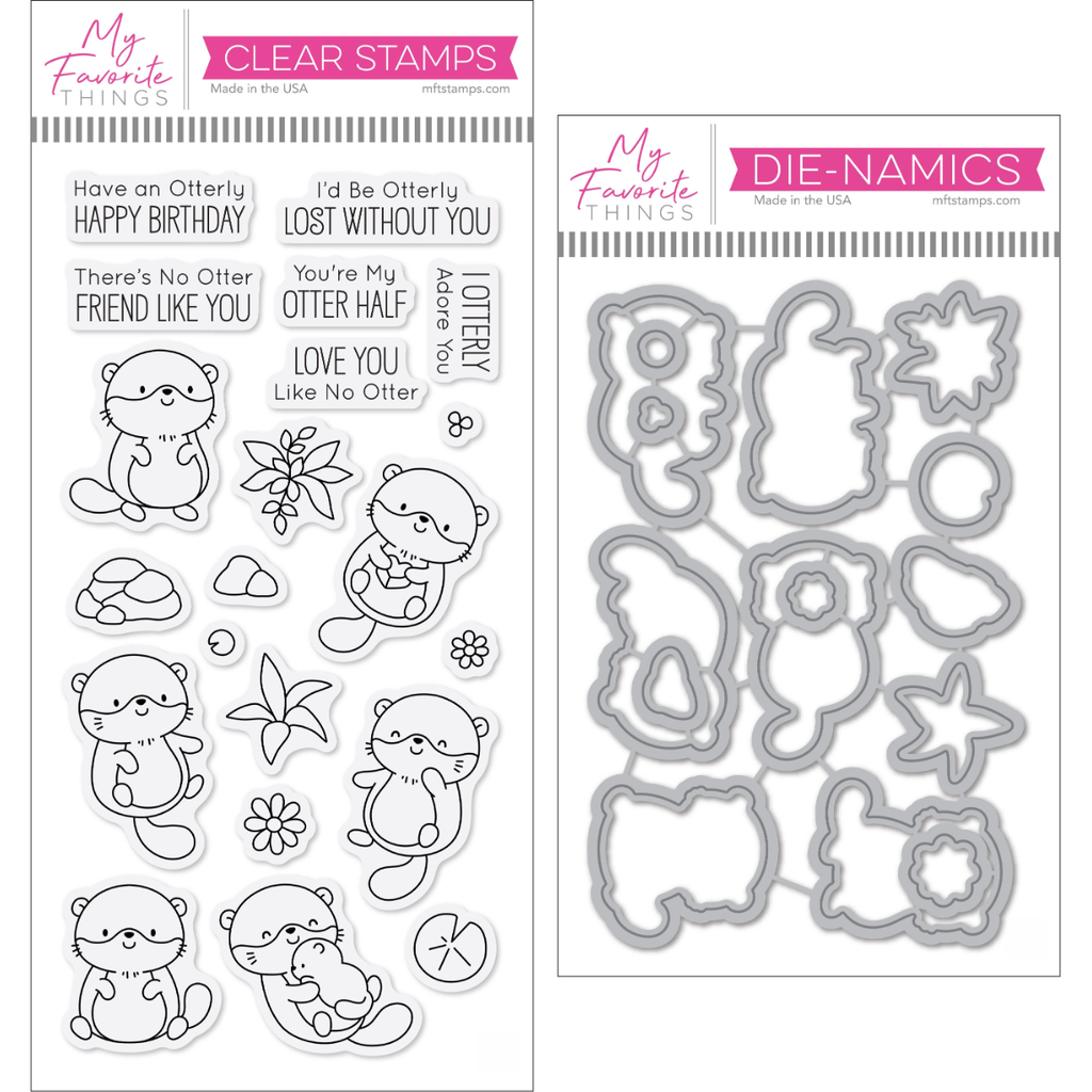 My Favorite Things Adorable Otters Clear Stamps and Dies