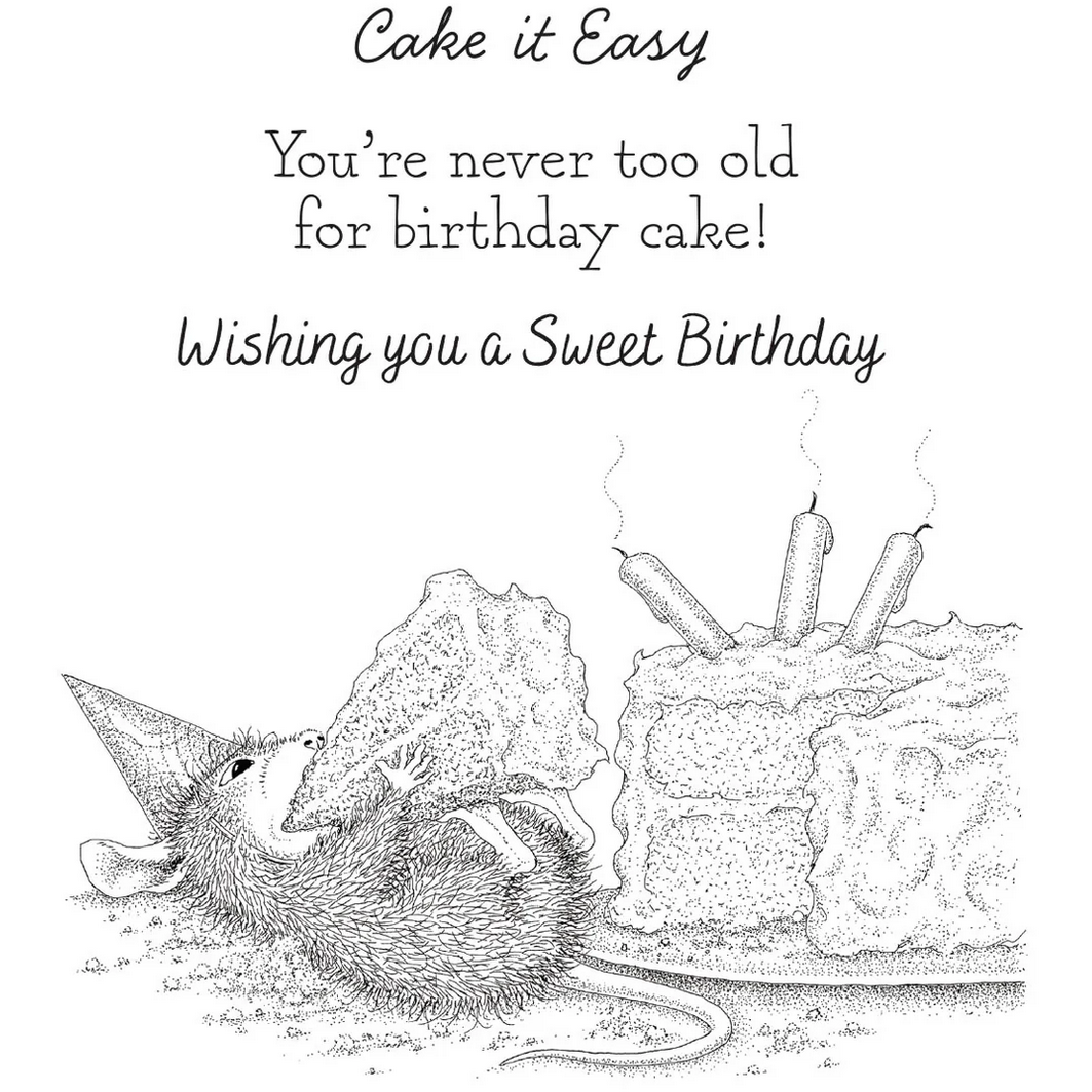 Spellbinders: House Mouse Sweet Birthday Cling Stamp Set