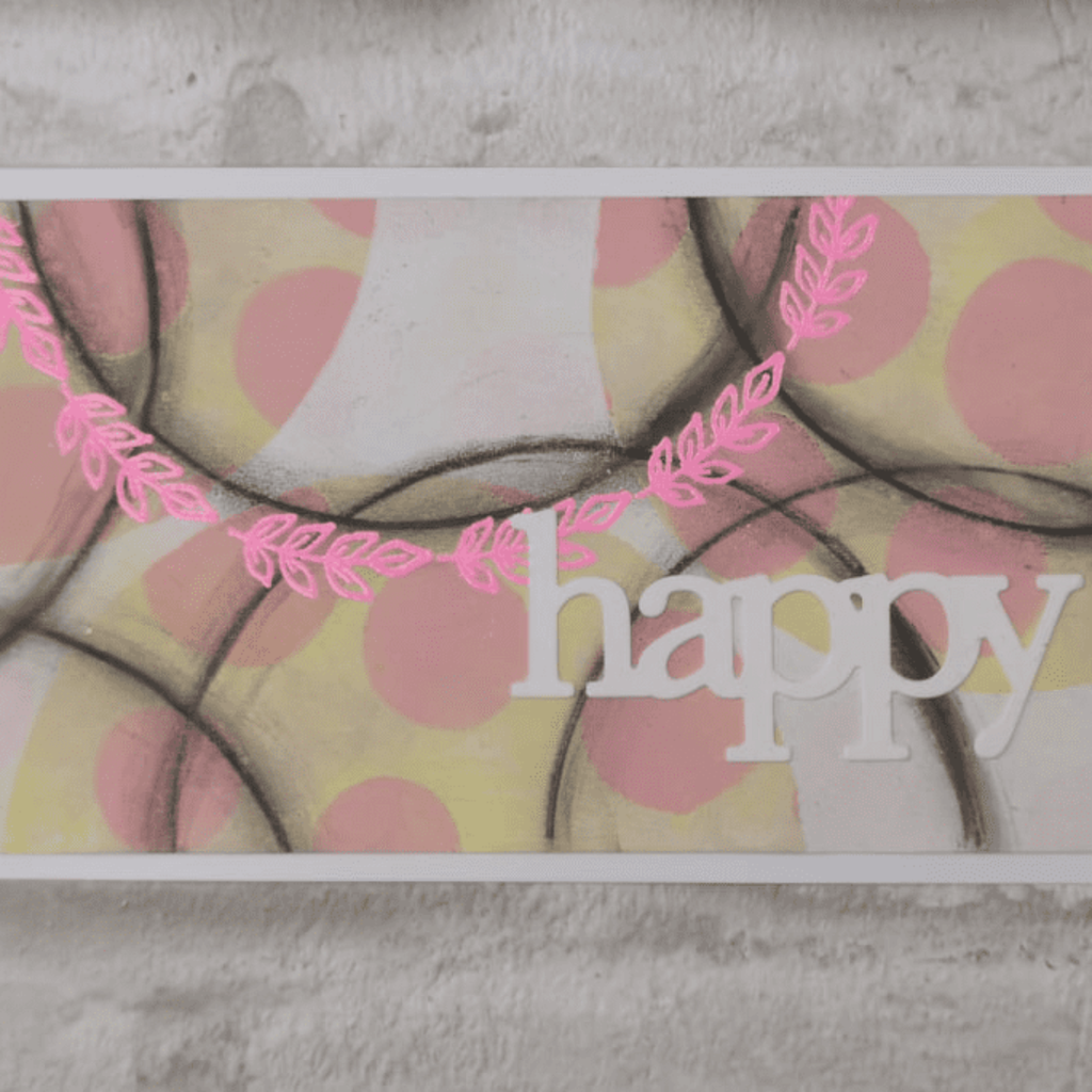 Paper Artsy JoFY Large Stencil ps309 happy