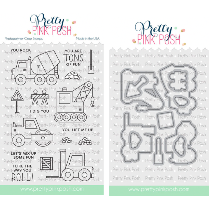 Pretty Pink Posh Construction Additions Clear Stamp and Die Set