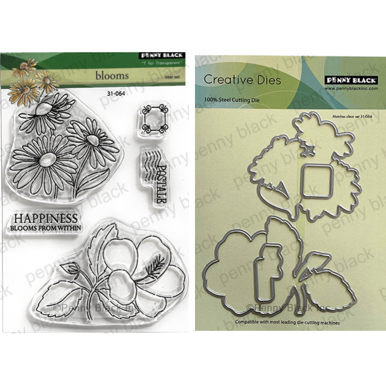 Penny Black Blooms Clear Stamp and Die Set