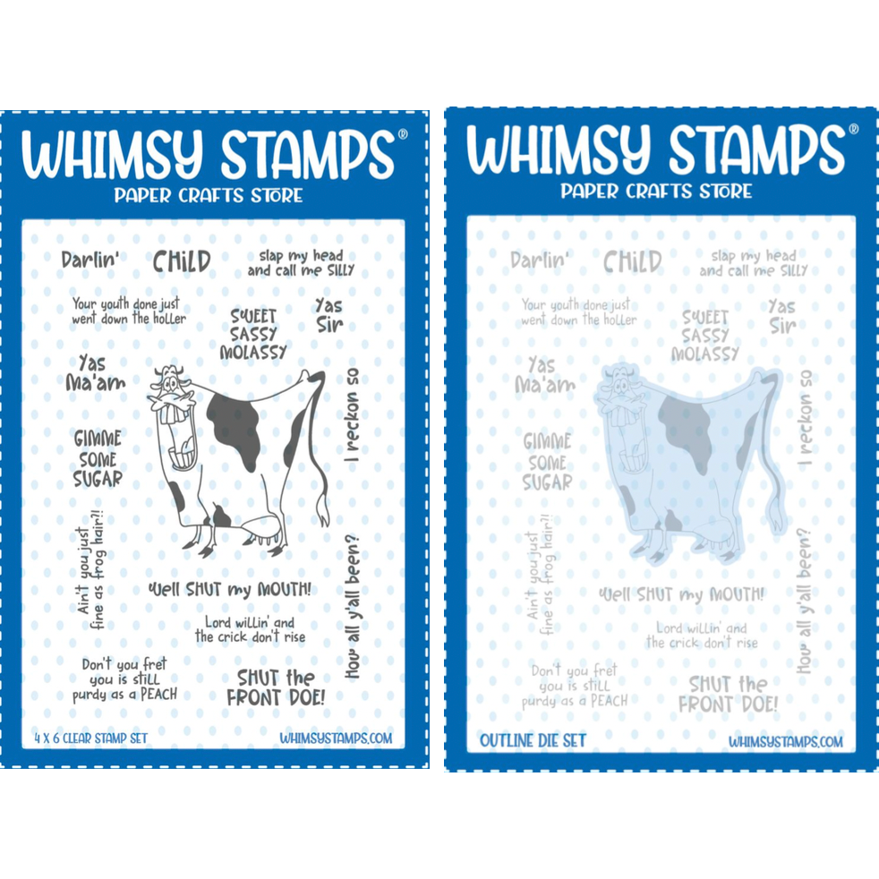 Whimsy Stamps Southern Sugar Clear Stamp and Die Set