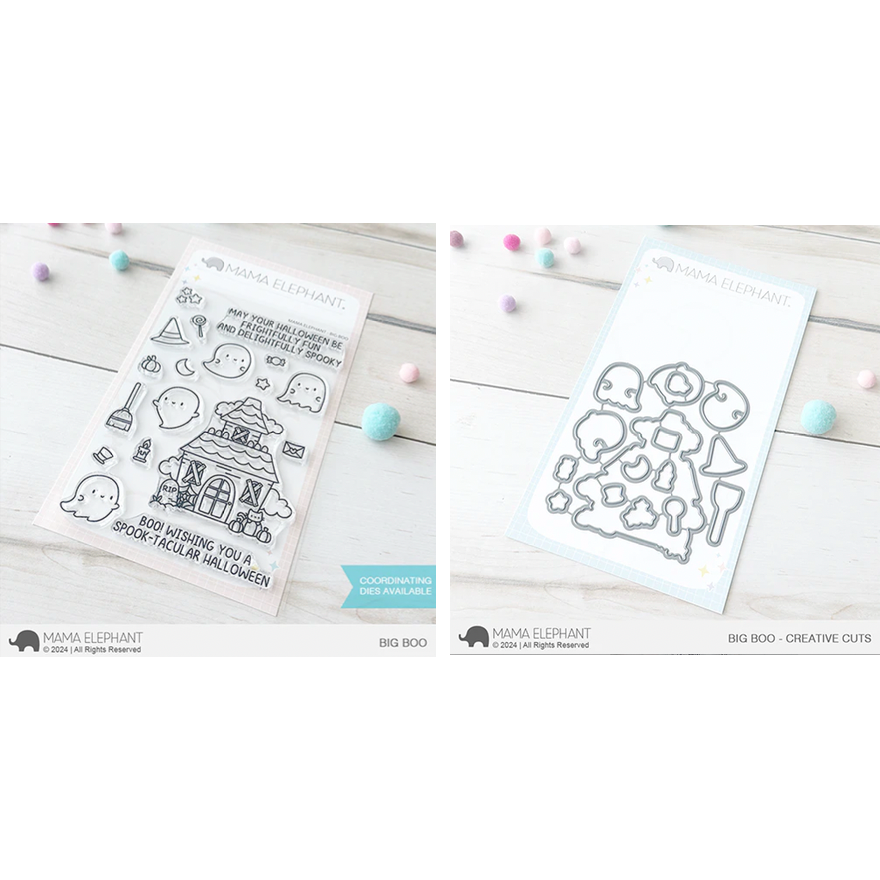 Mama Elephant Big Boo Clear Stamp and Die Set