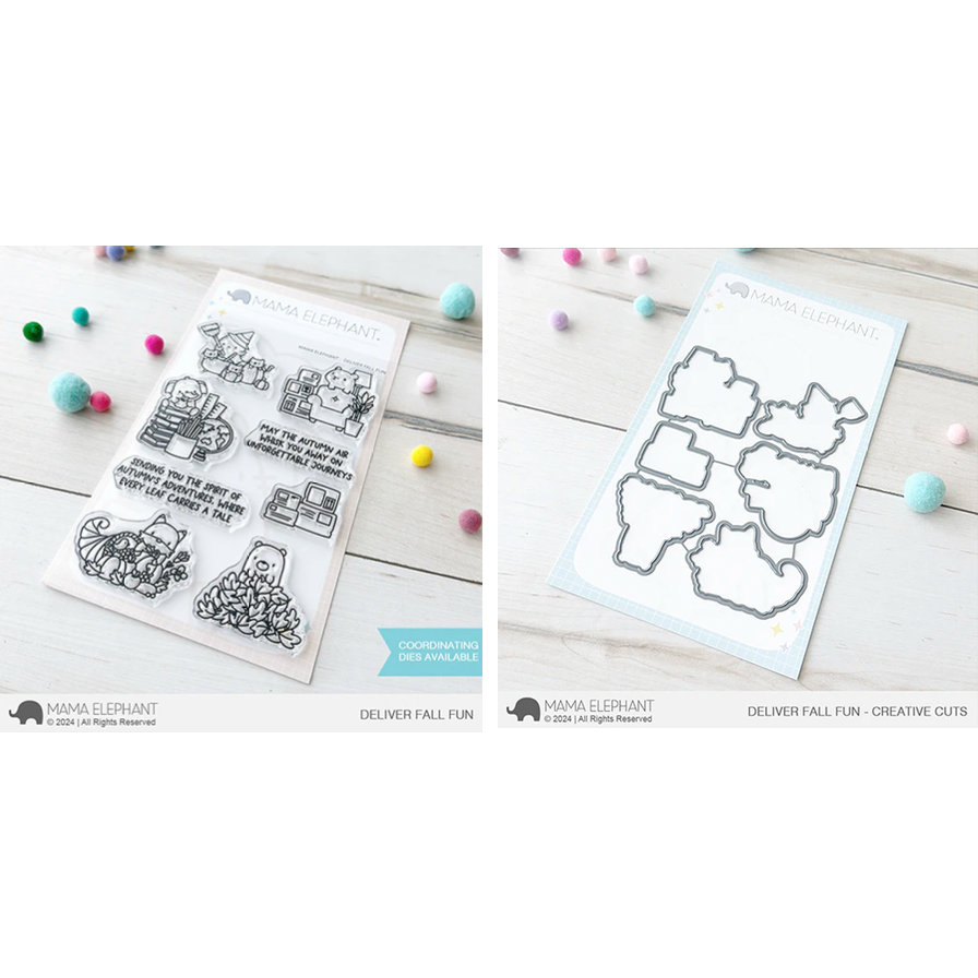 Mama Elephant Deliver Fall Fun Clear Stamp and Die Set