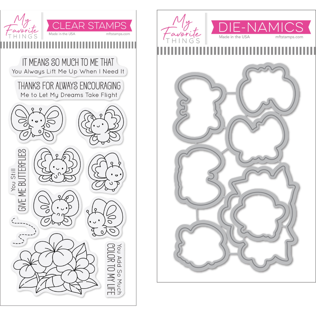 My Favorite Things Bubbly Butterflies Clear Stamps and Dies Bundle