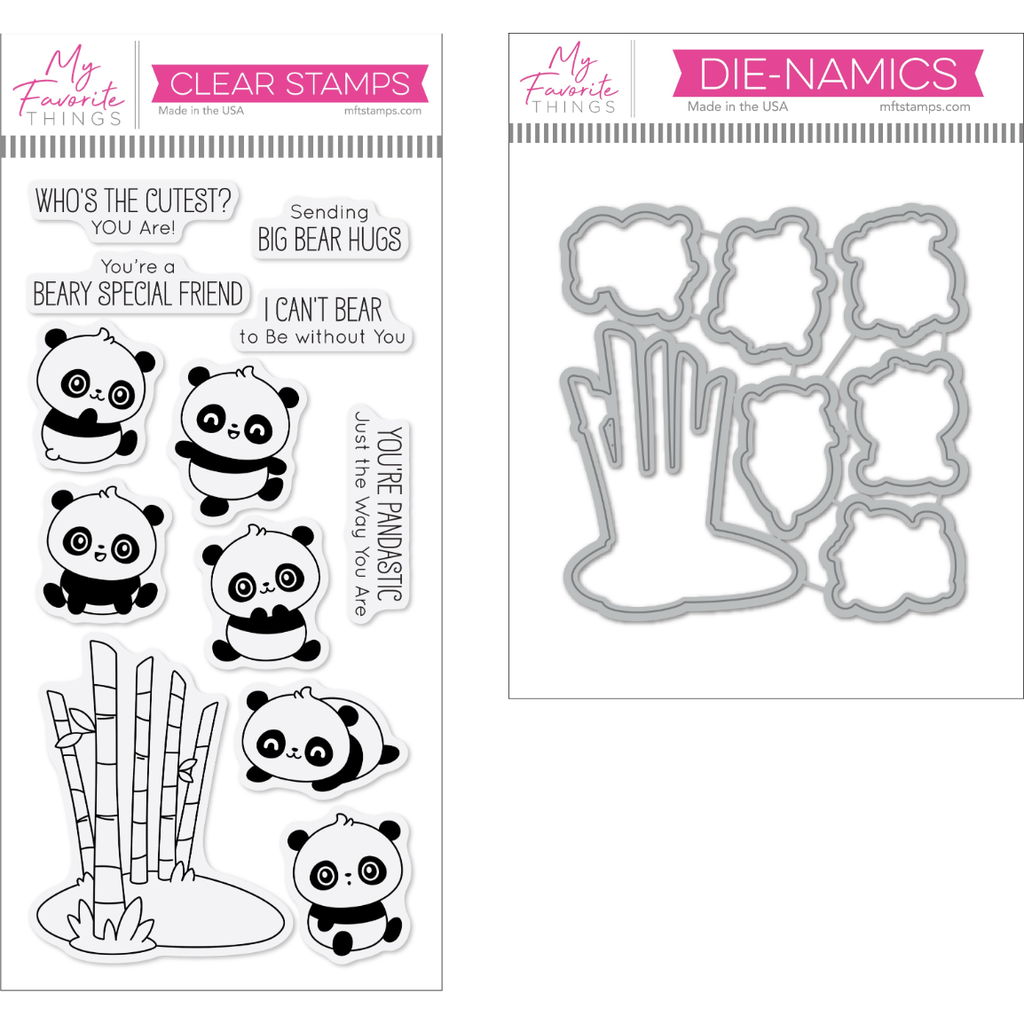 My Favorite Things Pandastic Clear Stamps and Dies Bundle