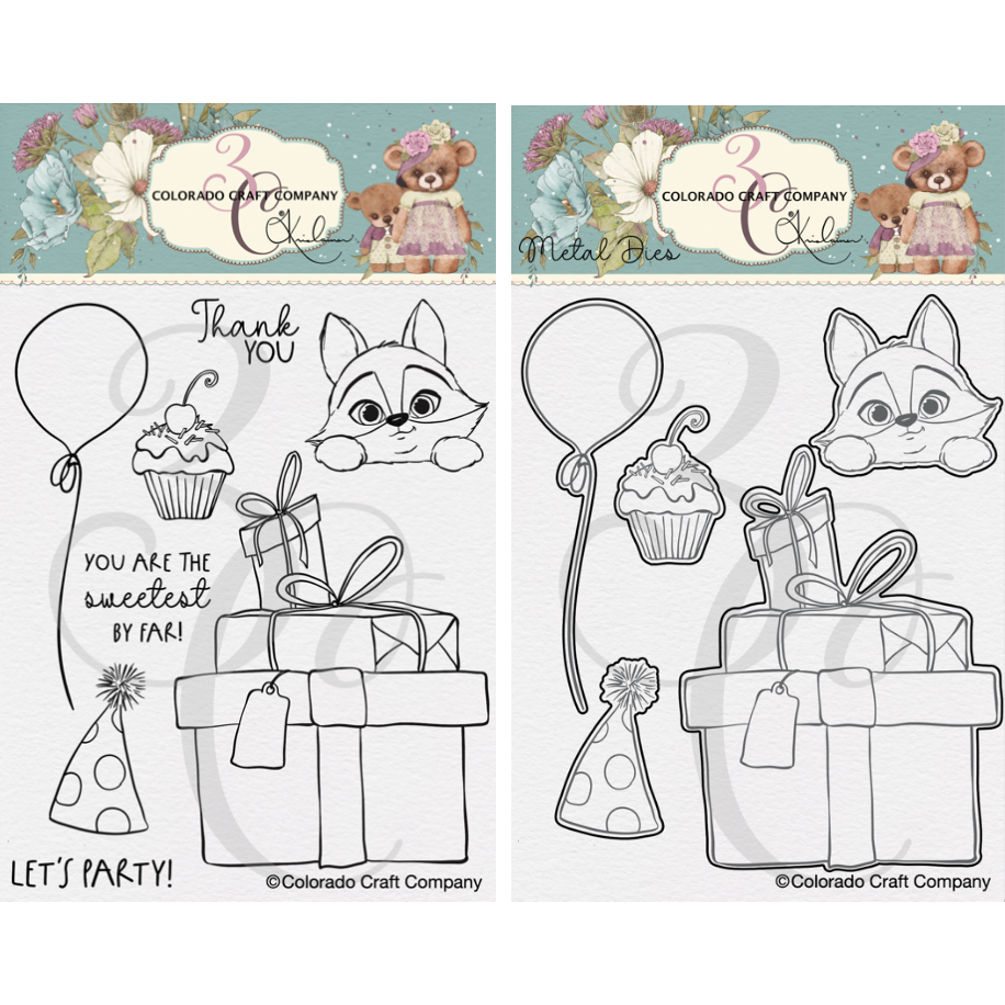 Colorado Craft Company Kris Lauren Sweetest By Far Clear Stamp and Die Set