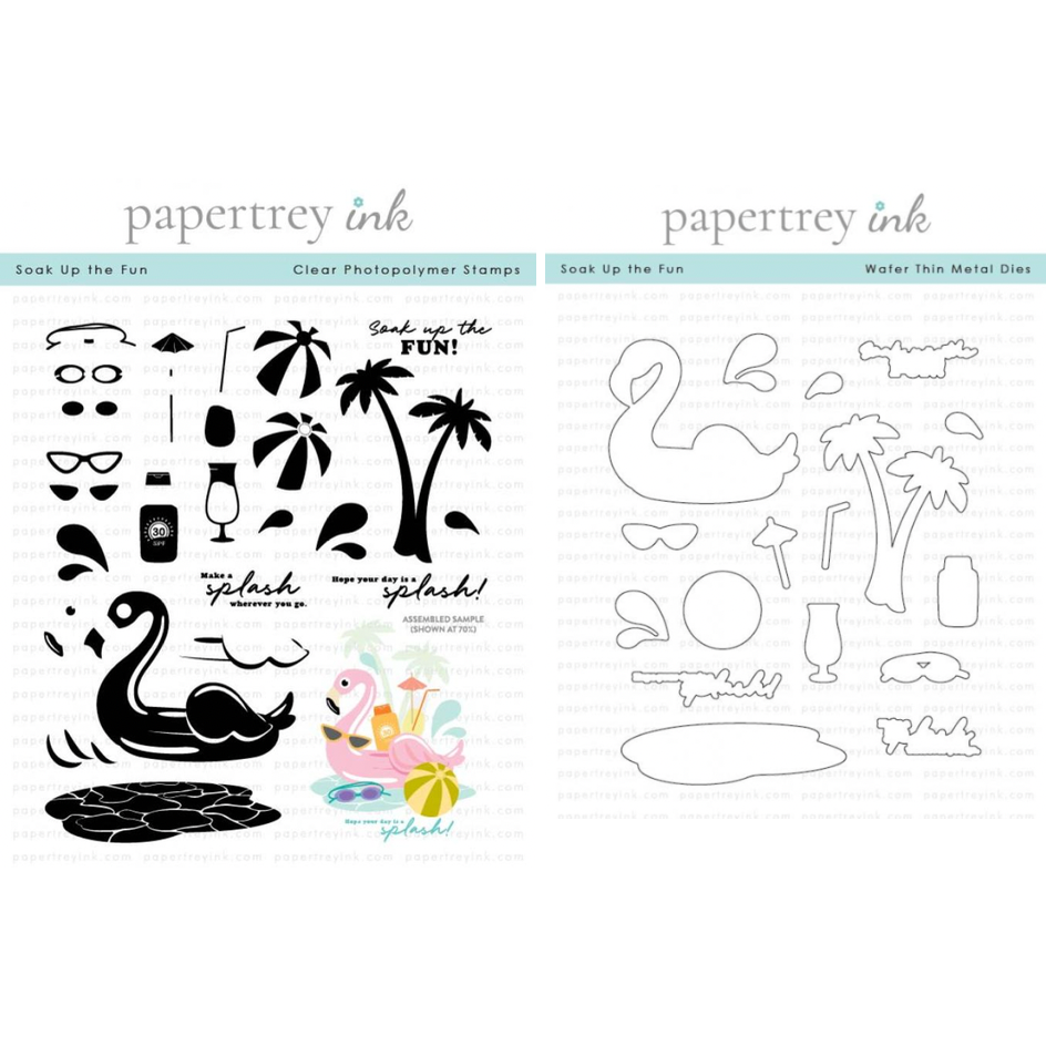 Papertrey Ink Soak Up the Fun Clear Stamp and Die Set