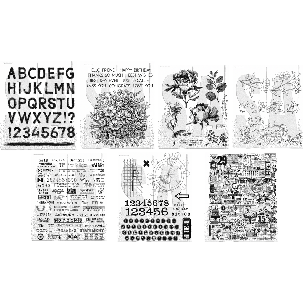 Tim Holtz I Want It All Stamps Stencils 2024 Everyday Collection #2 Edition