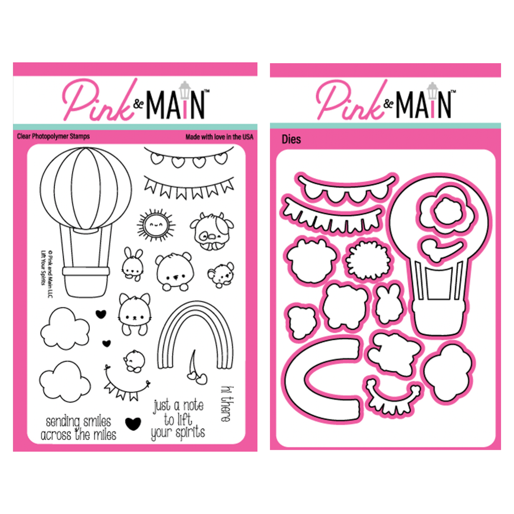 Pink and Main Lift Your Spirits Clear Stamp and Die Set